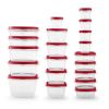 EasyFindLids 40 Piece Food Storage Containers with Vented Lids Variety Set, Red