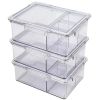 Bento Box Clear Food Storage Container, Set of 3